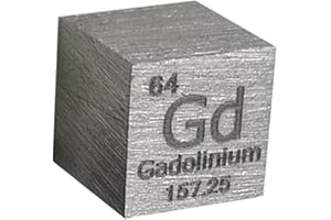 TIHONORI 10 mm Würfel aus reinem Metallelement – Periodensystem-Probenwürfel,Gadolinium