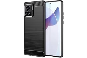 Topme Custodia in Silicone per Motorola Moto Edge 30 Ultra (6.67" Inches), [custodia per Telefono in Stile Spazzolato] - Nero