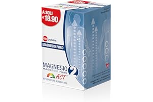 F & F Magnesio 2 Act Puro, Integratore Alimentare in Polvere a base di Magnesio che Riduce la Stanchezza e L'Affaticamento - 1 Confezione da 300gr