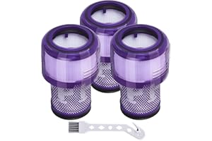 ASDAZRXY 3 Filtros Hepa para Dyson V12 Detect Slim, Filtro de repuesto para aspiradoras Dyson V12 Slim Absolute Extra/Total Clean/Fluffy, sustituye # 971517-01