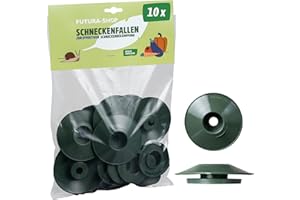 Futura-Shop Schneckenschutz Schneckenfalle 10er Set wetterfest | Schneckenabwehr gegen Nacktschnecken befüllbar mit Schneckenkorn umweltfreundlich & wiederverwendbar | Schutz für Garten, Böden & Beete