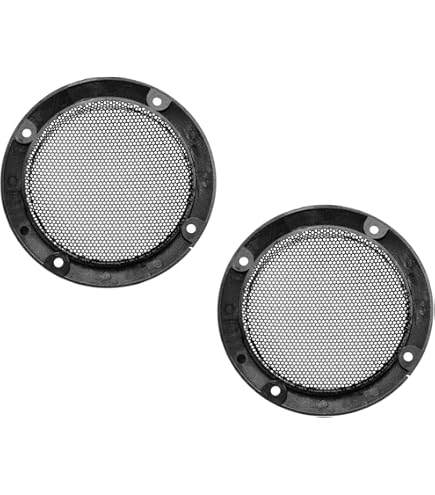 Copertura Rete Speaker Argento Griglia/Copertura Per Altoparlante Auto Da 4 Pollici | Colore Argento | Decorativa E Protettiva | 1 Pezzo Coprifilo Porta Bianco - Foto 8