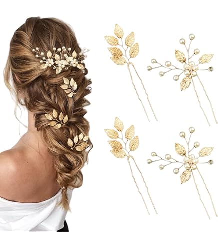 Goiern Piccole mollette per capelli dorate, 8 mini fermagli per capelli da donna, in metallo, per capelli spessi e sottili