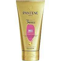 Pantene Pro-V Balsamo, 3 Minute Miracle adatti per Capelli Ricci, Crespi e Ribelli, Nutre senza appesantire 150ml