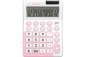 Milan® Blíster calculadora 12 dígitos Rosa, Serie Edición +