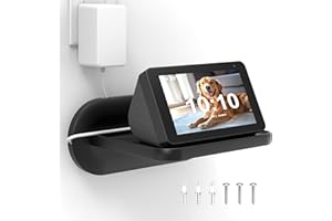 HomeMount Wall Mount for Google Nest Hub (1st & 2nd Gen) / Echo Show 5 / Echo Show 11 - Space Saving Smart Speaker Holder Shelf, Easy Installation, Stylish Design (Black)