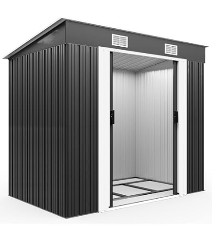 Hommdiy Gerätehaus 8x4 FT - Wetterfester Metall-Schuppen Für Garten & Terrasse