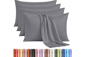 Utopia Bedding – uppsättning av 4 örngott – 50 x 80 cm – Oeko-TEX – borstad mikrofiber, 100% polyester, med kuvertstängning (