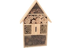 Eifa Hôtel à Insectes XXL 50 cm Naturel/nichoir en Bois pour Abeilles, Papillons, coccinelles et Autres Animaux