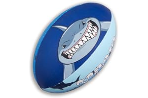 Ram Rugby – Club Quality Rugby Balls in Fun Animal Designs – Dinosaur, Shark, Tiger – Size 5, 4, 3 and Mini - 3 ply, 3-D Grip for great Passing & Catching Control – For Adults, Kids & Children