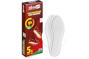 THERMOPAD Semelles chauffantes S-XXL – L'ORIGINAL : 5 Pairs de chaufferettes pour jusqu'à 9 Heures de Chaleur - pour Les Chaussures de Ski et Les Bottes - activé par l'air