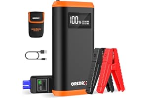 GREPRO 3000A Jump Starter Power Pack, Car Battery Booster Jump Starter and Jump Pack for 12V Vehicles, Motorcycle, Battery Booster with LCD Screen and LED Flashlight for up to 10L Gas, 8.0L Diesel