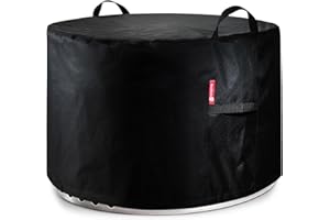 SheeChung Feuerschalenabdeckung für Solo-Herd, 68,6 cm, wasserdichtes 600D-Gewebe, Lüftungsschlitze, UV-beständig, reißfest, passend für 58,4–71,1 cm Gas-Feuerstellen, Tisch, 71,1 cm D x 45,7 cm H