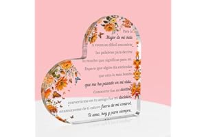 RATIFYALE Regalos para Novia, Regalo Novia Navidad, Placa Acrílica, Regalos Aniversario Pareja Regalo San Valentin Mujer Regalos Pareja Regalos para Parejas Originales Regalo para Novia Regalo Cumpleaños Mujer