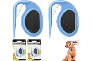 HYDTQCL Taglianodi Gatto Pelo Lungo,Coltello da Toelettatura 2 Pezzi per Animali a Pelo Lungo, Pettinatura e Rimozione dei Nodi, Strumenti per Toelettatura 2 in 1 per Animali a Pelo Lungo