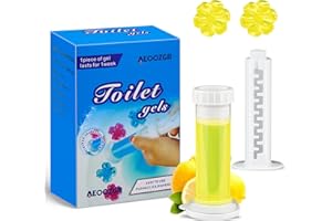 ‎AEOOZGR Blume Stempel WC-Frische, WC-Reiniger Dispenser mit 12 Zählen Briefmarken Air Auffrischung Duft Und Desodorierende Sauber (Zitrone)