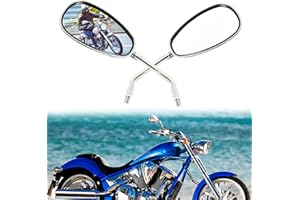 DREAMIZER Chromowane lusterko motocyklowe 10 mm do Rebel VTX 1300 1800 Vulcan VN 500 800 1500 1600 SV650S Boulevard Scooter Street Bike