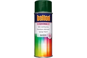 belton SpectRAL Spray de peinture RAL 6005 Vert mousse brillant 400 ml – Qualité professionnelle