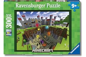 Ravensburger - Puzzles XXL Minecraft | Puzzle 9 Años O Más | Regalo Niño 9 Años O Más De 300 Piezas | Rompecabezas Niños De 49 X 36 Cm | Ravensburger puzzle personalizado 1000 piezas