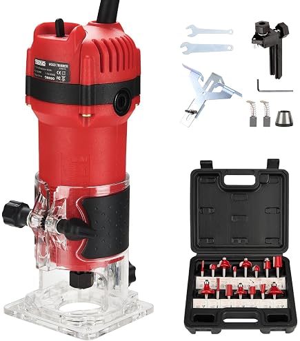 Dobetter 4.5-Amp Trim Router Tool With 6 Bits - Compact Wood Router Kit With Collets & Adapter - View #8