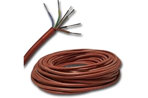 EBROM 3 Meter Silikonkabel z.B. für Ihre Sauna - SIHF 5x2,5 mm² 3m