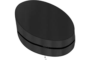 ZOALXZNT Sonneninsel Abdeckung Oval Wasserdicht,Sonneninsel Schutzhülle Oval mit Kordelzug und Verstellbare Schnallen,Abdeckhaube Sonneninsel Oval 420D Oxford-Stoff (Schwarz,230*190*90/50cm)