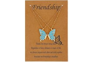 RIXERKOC Collar de la Amistad BFF Collar para 2 Regalos para Niñas Collar Joyería Larga Distancia Cumpleaños Navidad Regalos para Mujeres Niñas Hermanas
