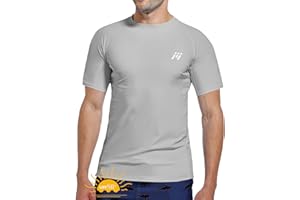 MEETWEE Maglietta da Uomo Rash Guard Rash Vest da Uomo a Maniche Lunghe,Protezione UV UPF 50+,ad Asciugatura Rapida,per Nuoto,Surf,Sport Acquatici