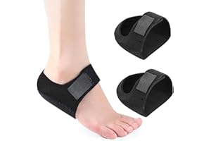 FAVELABLE Proteggi tallone,Protezioni per Tallone per fascite plantare Pad,Morbido a protezione del tallone,Talloniera da indossare per donna e uomo,Traspirante(Nero 40-44)