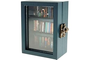 PANDAHUG Mini Anxiety Bookshelf, Shake Bookshelf Shake Away Your Anxiety, Wooden Miniature Book Library with 60Pcs Miniature Books Handmade Pocket Stress Reliever Bookshelf for Book Lovers or Anxious People