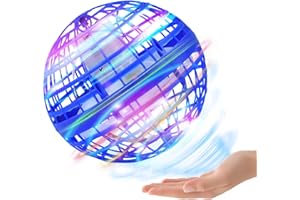 FQDVM Flying Ball Toy Gifts for 6-15 Year Old Boys Girls, Flying Orb,Hand Controlled Mini Drone Flying Ball,360° Rotating Flying Spinner with LED Lights for Kids/Boys/Adult Birthday Present Age 6+