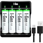 I-Gen G427 4'l&uuml; Pil Şarj Aleti + 4 Adet AA 2700 mAh Kalem Pilli Set 1.2V Ni-MH
