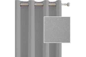 Ystyle Tende Oscuranti per Interni 2 Pezzi, 140x240 CM, Tende Termiche Camera da Letto con Anelli, Tende Fonoassorbenti per Soggiorno, Tenda Termica Isolante Freddo E Caldo, Grigio Chiaro