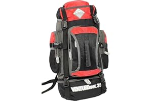 SiXsigma Sports Mochila de senderismo ligera con capacidad de 35 litros, material resistente al agua, múltiples bolsillos externos