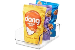 INTERDESIGN iDesign Linus Contenitori In Plastica, Organizer Frigorifero Di Grandi Dimensioni In Plastica Robusta, Trasparente