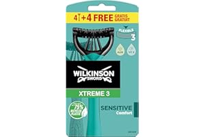 Wilkinson Sword Xtreme 3-8 Maquinillas de Afeitar Desechables para Pieles Sensibles