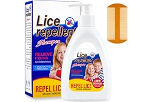 FASHION BASE Head Lice Shampoo and Comb Kit, Lice Removal Shampoo, Lice shampoo for Kids Hair, Includes Lice Comb for Kids, Suitable for Adults and Children, 300ml