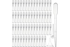 SENENQU Lot de 107 Mini Flacons Vaporisateurs en Plastique Transparent 3ML Echantillon Parfum Vide Spray, Flacons Vaporisateurs Vides de Voyage Transparents Portable Flacons Atomiseurs
