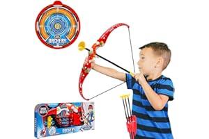 Coo11 Simulation Bow Arrow Archery Set with 3 Arrows with Soft Sucker Target Set Children Sports Toys