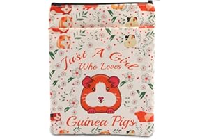 MYOSPARK Guinea Pigs Gifts Guinea Pigs Book Sleeve with Zipper Guinea Pig Lover Gift Just a Girl Who Loves Guinea Pigs Book Protector Pouch Sleeve (UK Guinea Pigs BS)