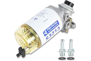 OUKENS Séparateur d'eau de carburant, kit complet de séparateur d'eau de filtre à carburant marin S3213 pièces de moteur hors-bord de bateau