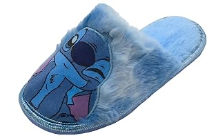 Disney Lilo & Stitch Flickor Mule Easy Slip On Tofflor, Blå, Storlek 12-6