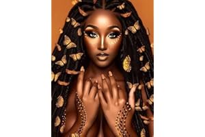 Reofrey DIY Femme Africaine Diamond Painting Accessoires, 5D Broderie Diamant Kit Complet Point De Croix Strass Diamant Painting, Peinture Diamant Craft Home Artisanat Murale Décor 30x40cm C45