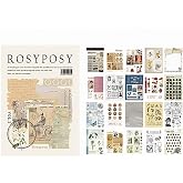 GUGUK Vintage Temalı 20 Sayfa Sticker Defteri &bull; Scrapbooking &bull; Bullet Journal
