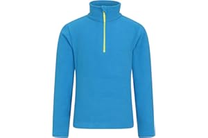 Mountain Warehouse Camber Kids Coral Fleece Top - Lightweight, Quick Drying, Breathable Sweatshirt for Outdoor Activities - Unisex, Suitable for Winter Layering