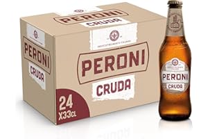 Peroni Birra Cruda Lager Non Pastorizzata, Cassa Birra con 24 Birre in Bottiglia da 33 cl, 7.92 L, Gusto Fresco e Autentico, Gradazione Alcolica 4.7% Vol