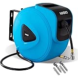 MASKO® 30m Druckluftschlauch Aufroller automatisch 1/4" Anschluss - Schlauchtrommel Wandschlauchhalter Schlauchaufroller Druc