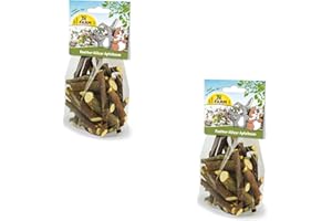 JR FARM Bastoncini da Rosicchiare in Legno di Melo | Confezione Doppia | 2 x 100 g | Snack per conigli nani e roditori | Può favorire l’usura dei denti | Può contribuire a una valida occupazione