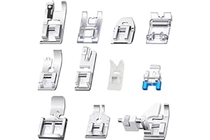ZARADU 11 Pezzi Piedino Per Macchina Da Cucire - Piedini Premistoffa - Kit Di Piedini Premistoffa Per Macchina Da Cucire,Per Singer, Brother, Janome, Toyota, Elna, Aeg, Baby Lock, Ecc