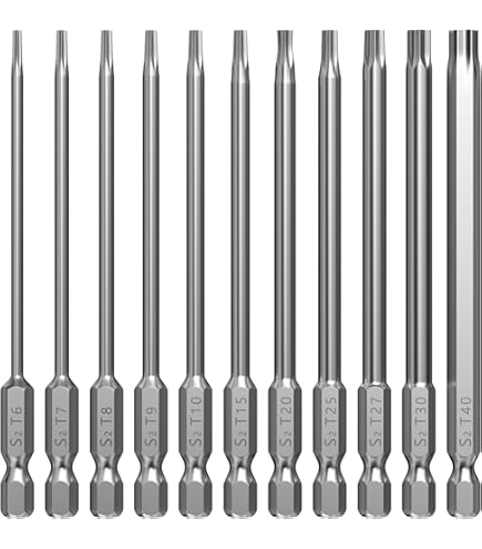 Cacciavite Torx T20 Con Punta Magnetica - Acciaio S2, 150 Mm, Impugnatura Ergonomica Blu - Foto 3